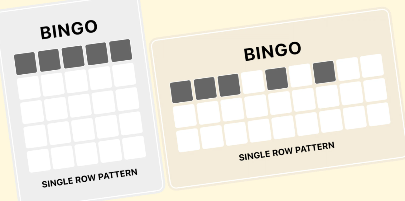 Horizontal Bingo Pattern