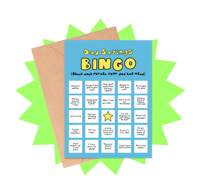 Dad Quotes Bingo Father's Day Card