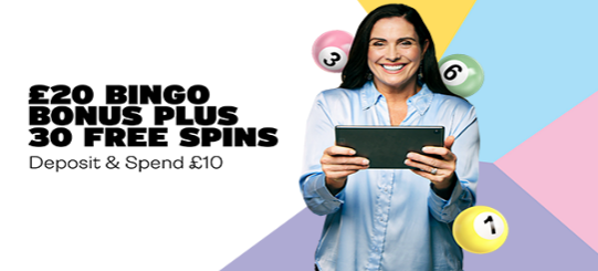 20 Bingo Bonus and 30 Free Spins