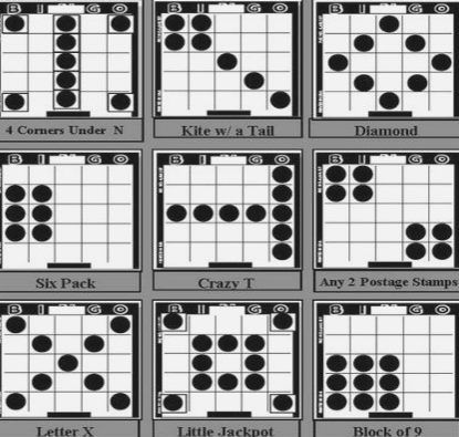 What are the different bingo patterns